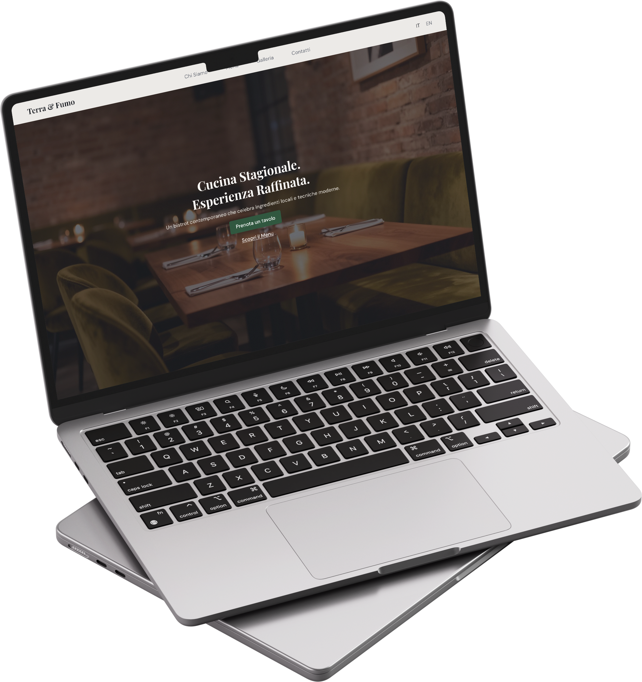 Terra & Fumo — Desktop mockup